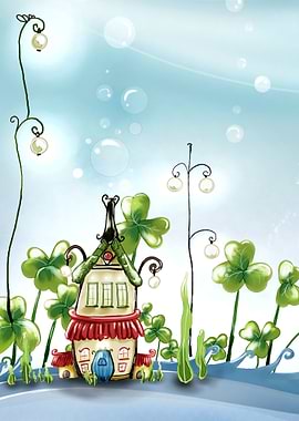 Draw an underwater house