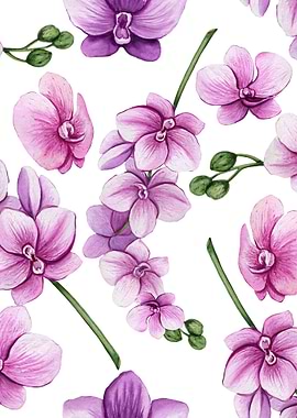 Orchids Pattern 01