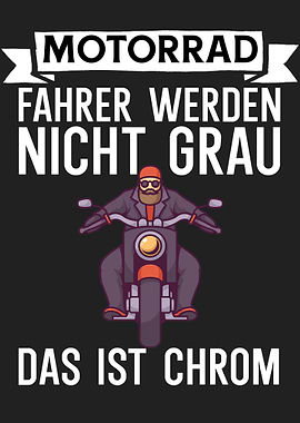 Grau Chrom Motorrad fahrer