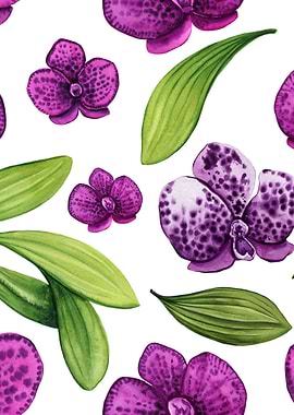 Orchids Pattern 02