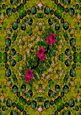 Sakura branch and pearls