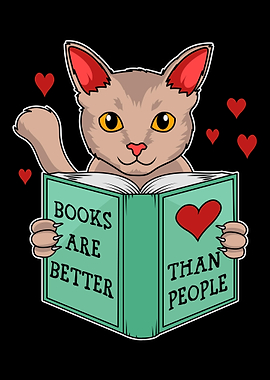 Cat Reading A Love Story