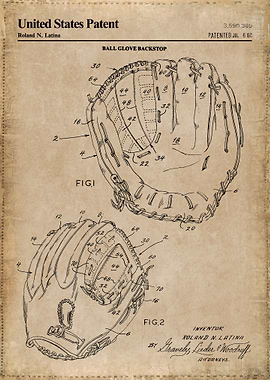 1971 baseball glove patent
