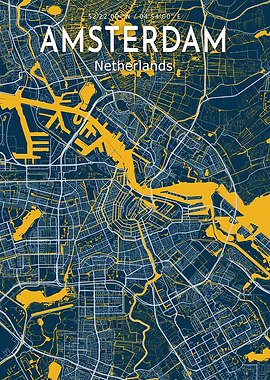 Amsterdam Map Poster