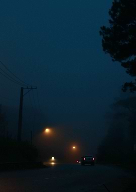 Road in fog
