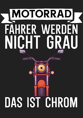 Grau Chrom Motorrad fahrer