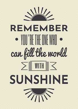 Sunshine Uplifting Quote