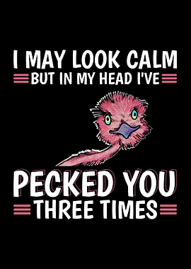 I May Look Calm Ostrich