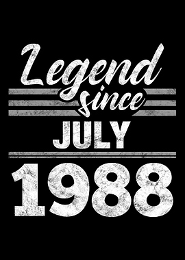 Legend Since July 1988