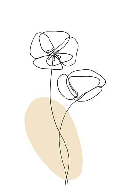 Line Art Flower