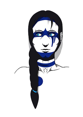 Shieldmaiden in blue 2