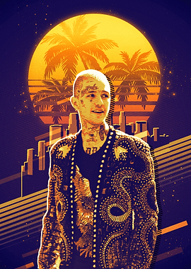 Lil Peep Retro Poster