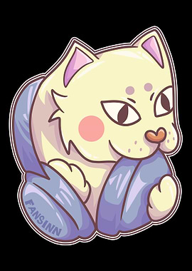 Cool Cat listening to musi