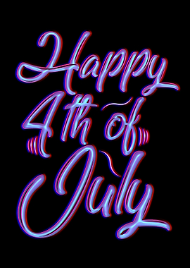 Happy 4 July Neon