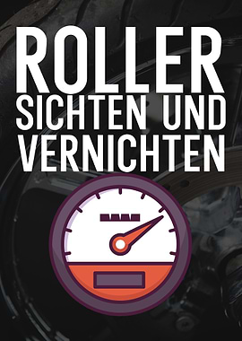 Motorrad Roller vernichten