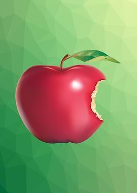 Red bite Apple Fruit