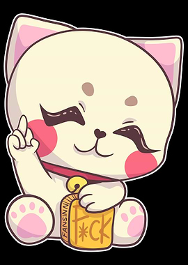 Cat middle finger middle f