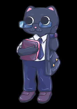 Cat Nerd nerd teachers pet