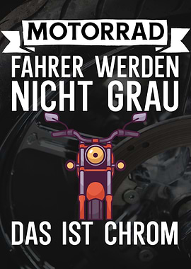 Motorrad fahrer Grau Chrom