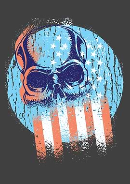 Skull USA Flag