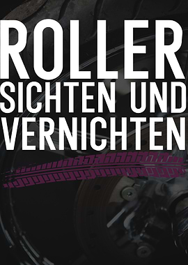 Motorrad Roller vernichten