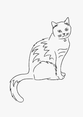 Cat lineart