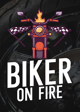 Biker on Fire