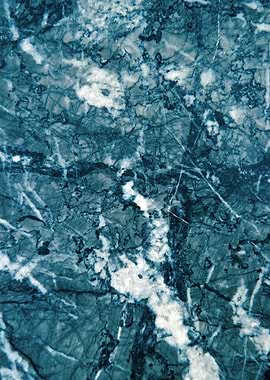 Teal Blue Marble Glam 1