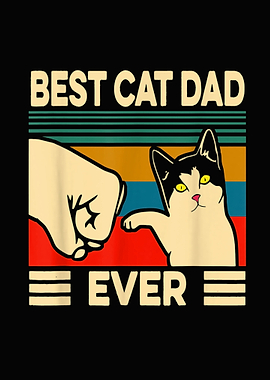 Best Cat Dad Ever Vintage