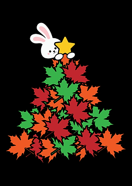 Easter leaves tree hare