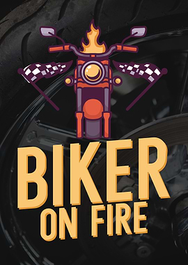 Biker on Fire