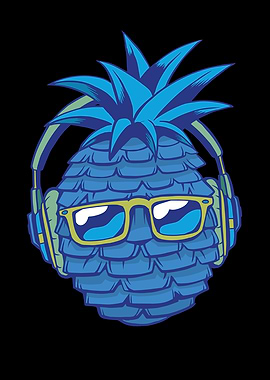 Pineapple With Headphones