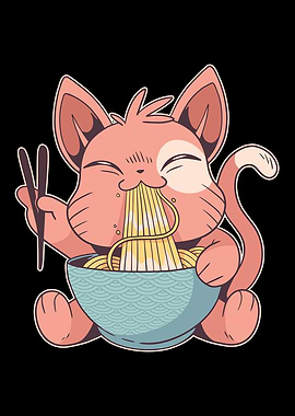 Cute Ramen Cat