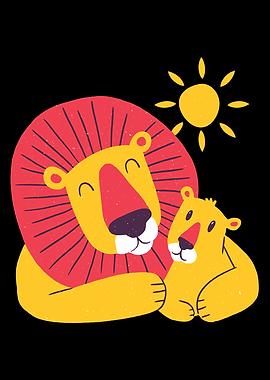 Lion With Baby Lion