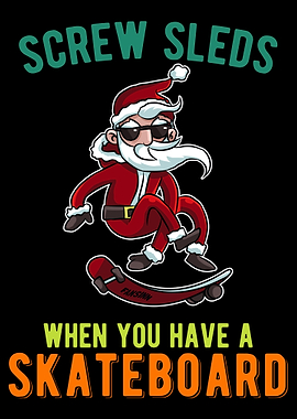 Skateboard Santa Claus Chr