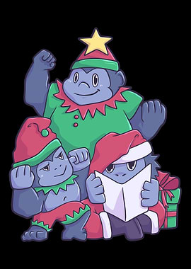 Gorilla Monkey Christmas C