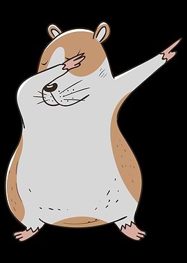 Dabbing dance hamster