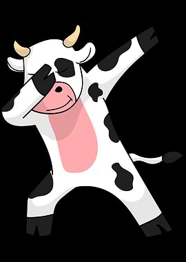 Dabbing dance cow