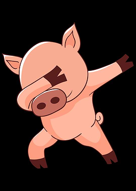 Dabbing dance pig