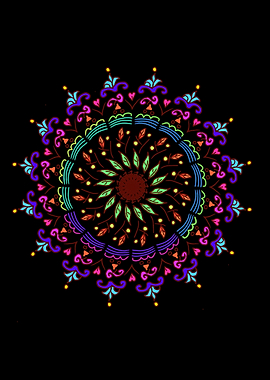 colorful mandala art