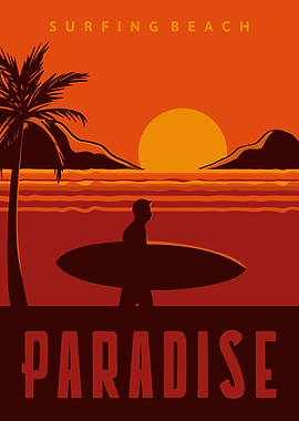 Surfing Beach Paradise
