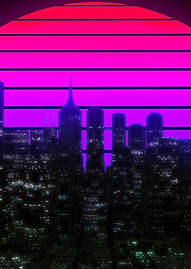 The beautiful retro city