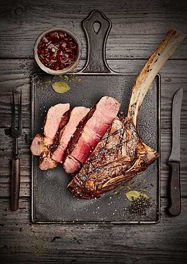 Medium Rare Grilled Steak