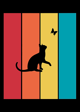 Cat and butterfly