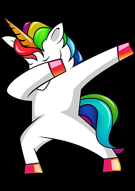Dabbing dance unicorn