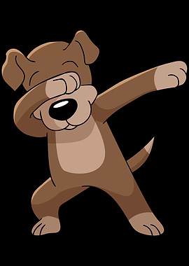 Dabbing dance dog