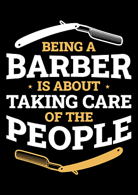 Barber Taking Care Of Peop