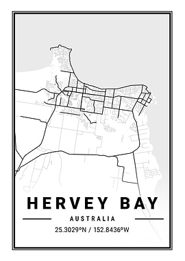 Hervey Bay Light City Map