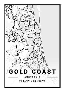 Gold Coast Light City Map