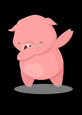 Dabbing dance pig